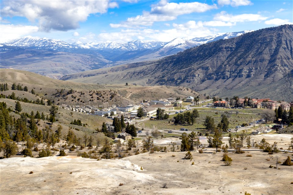 Overlooking Ft. Yellowstone from Upper Terrace Loop Drive photo