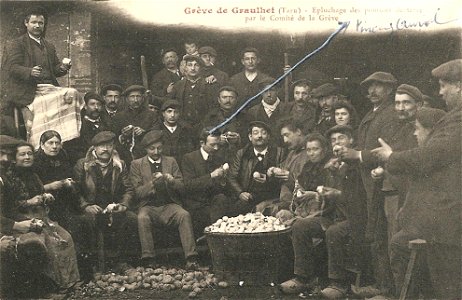 Vincent Auriol à la grève des mineurs de Graulhet