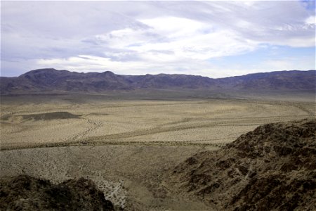 View of the Pinto Basin from Pinto Mountain photo