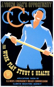 CCC_Poster-Albert_M_Bender_scan of a CCC recruiting poster from Chicago, 1933