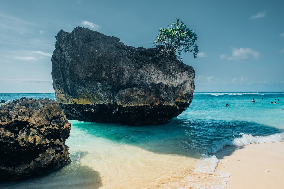 Large Rock on Beach