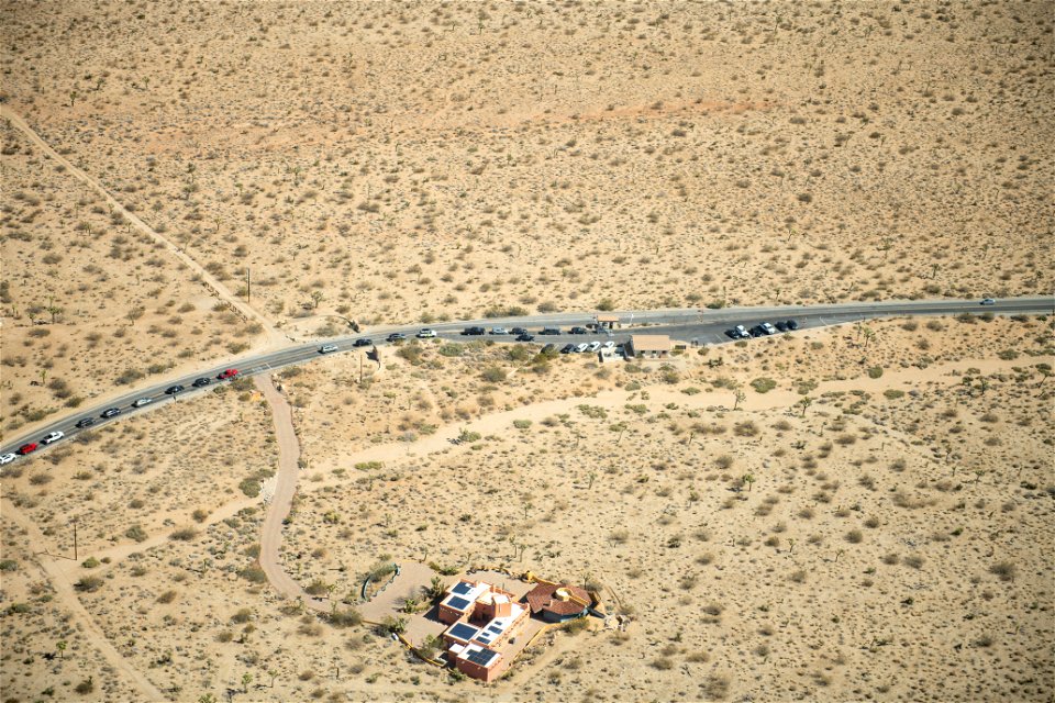 Aerial view of Joshua Tree National Park West Entrance
