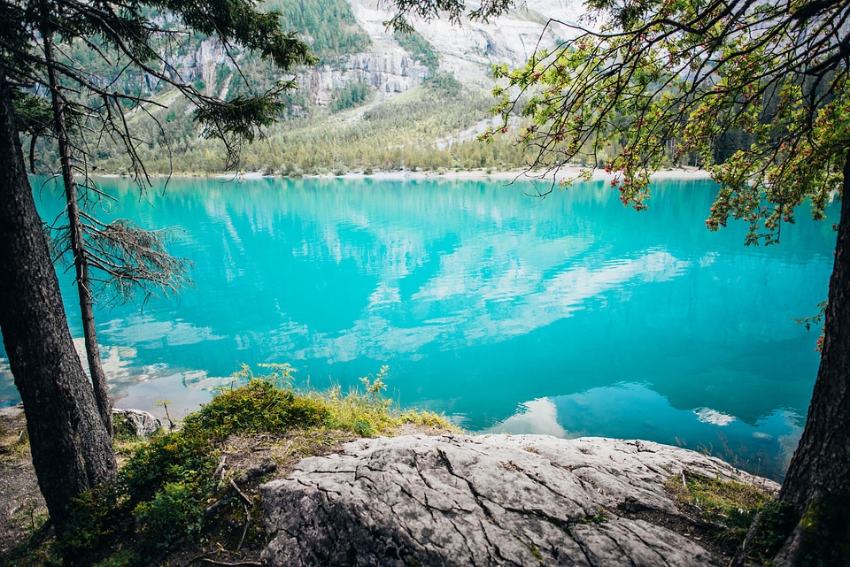 Blue Mountain Lake Reflection photo
