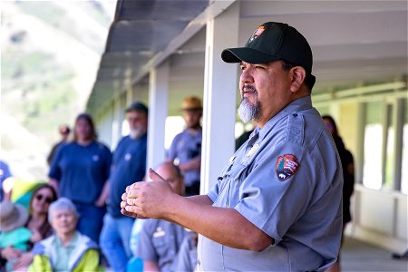 Yellowstone flood event 2022: NPS Director, Chuck Sams, speaks to employees at Mammoth employee meeting (2)