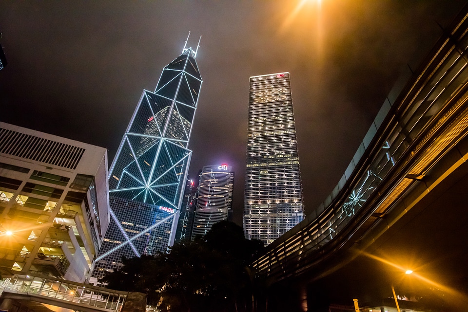 Hong Kong Lights at Night