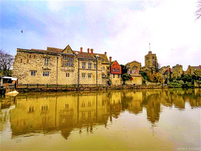Maidstone Archbishops Palace & All Saints Church Reflections in the River Medway