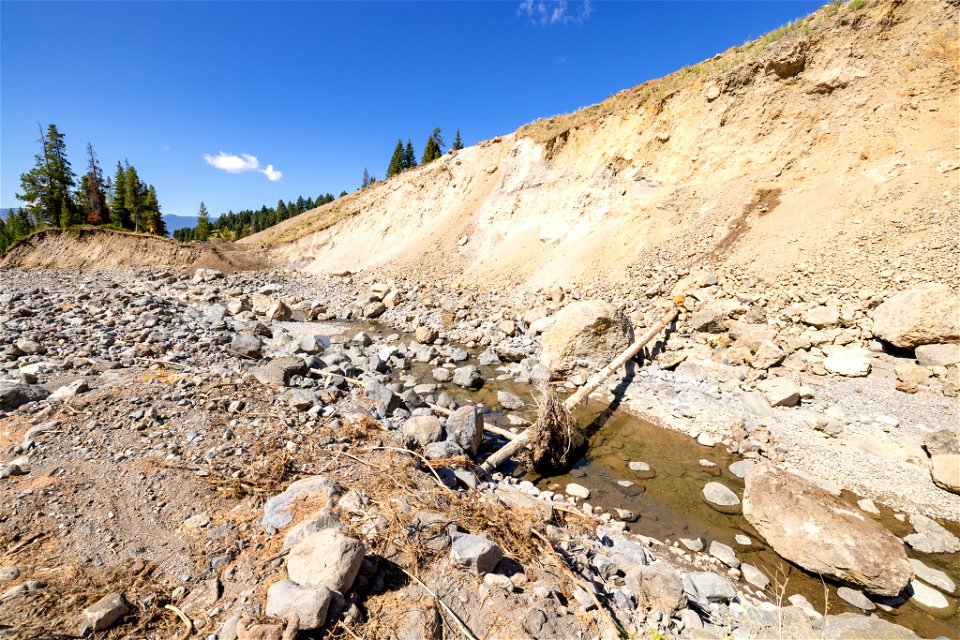 Northeast Entrance Road Improvements near Trout Lake Trailhead: August 23, 2022