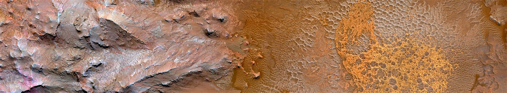 Mars - Ripples and Transverse Aeolian Ridges in Elorza Crater
