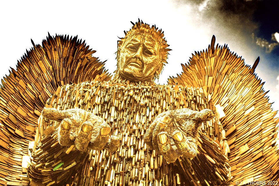 The Knife Angel The sculpture, made from over 100,000 seized blades