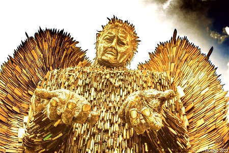 The Knife Angel The sculpture, made from over 100,000 seized blades