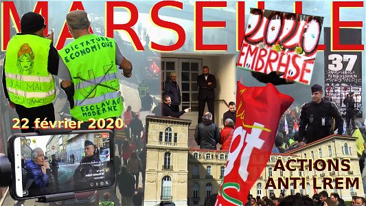 Semaine du 17 février 2020 gilets jaunes Marseille 1ère partie (22 février + 3 actions anti LREM) photo