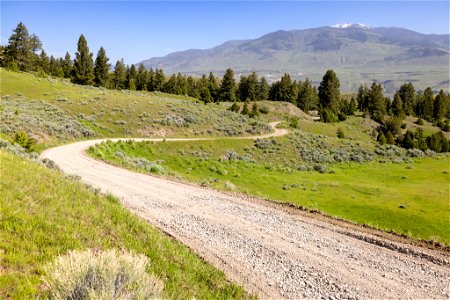 Yellowstone flood event 2022: initial improvements on Old Gardiner Road after flood (2) photo