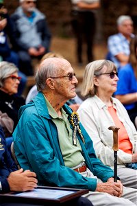 Crowd reacts to opening ceremony speeches