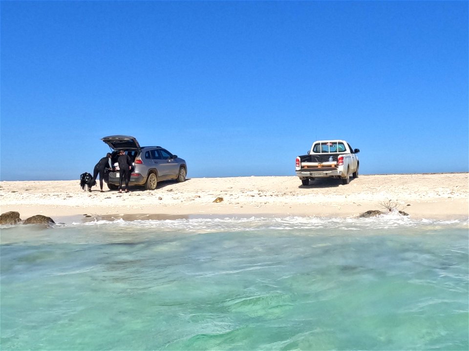 Tanks on shore Bonaire