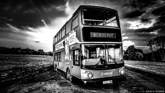 A BUS IN THE MIDDLE OF NOWHERE photo