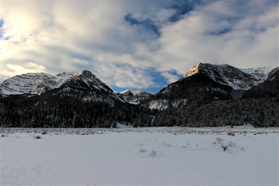 Snowy Mountain Morning