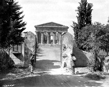SC 180055 - View of the Greek Temple of Neptune, built about 700 B.C. Paestum, Italy. 22 September, 1943.