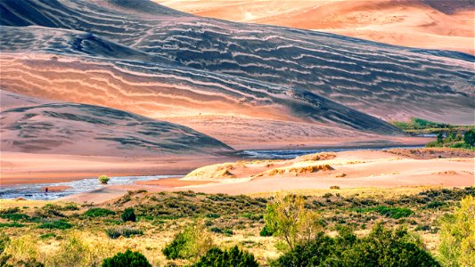 Sand Strips After Rainstorm