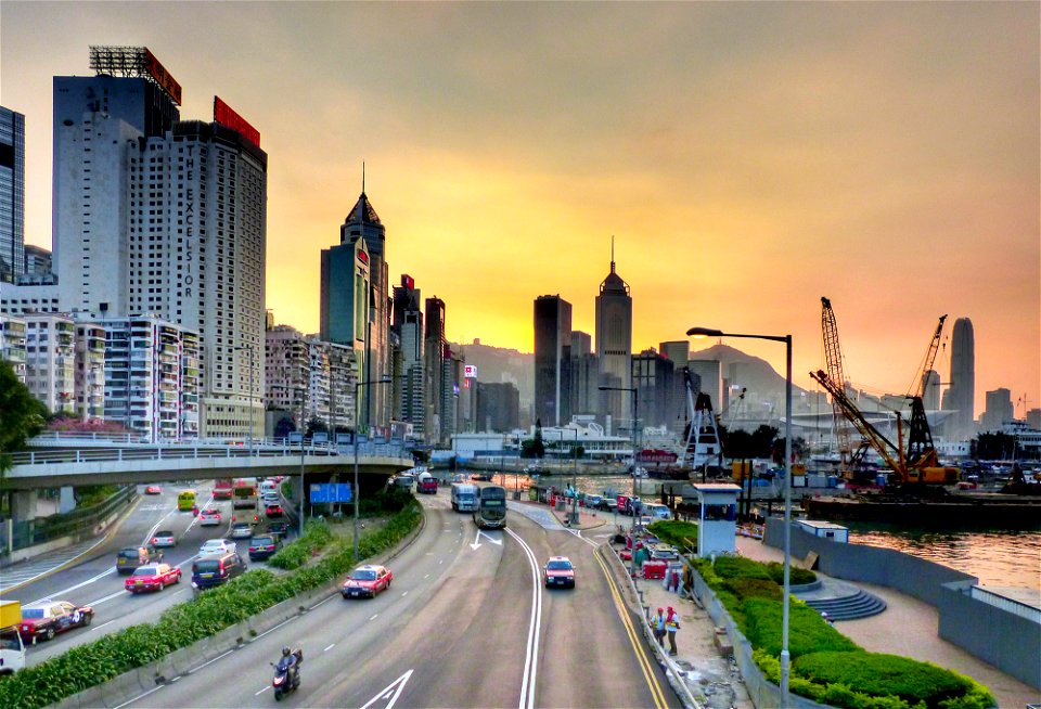 Evening Causeway Bay. HK photo