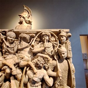 Horn Blower  Great Ludovisi Sarcophagus Palazzo Altemps Rome Italy
