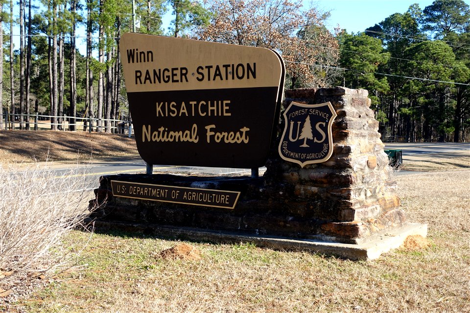 Winn Ranger District station sign - Kisatchie National Forest
