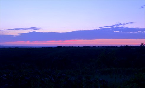 Sunset at Konza Prairie photo