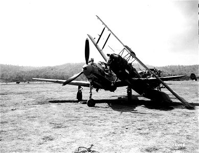 SC 171606 - First Island Command, New Caledonia. P-39 P-5 photo ship crashed with the Moth while landing at an airfield in New Caledonia. 4 January, 1943. photo