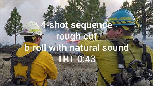 Firefighters monitoring burn - 4 shot sequence photo