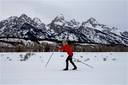 Cross-country skiing on the TPR