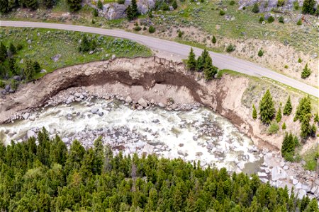 Yellowstone flood event 2022: Northeast Entrance Road washouts (after 6) photo