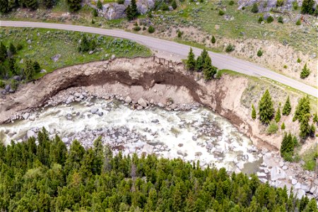 Yellowstone flood event 2022: Northeast Entrance Road washouts (after 6)