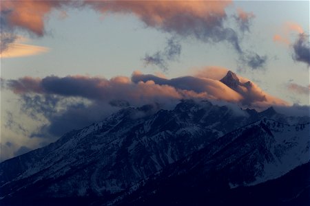 Winter Sunset from Jackson Lake Overlook