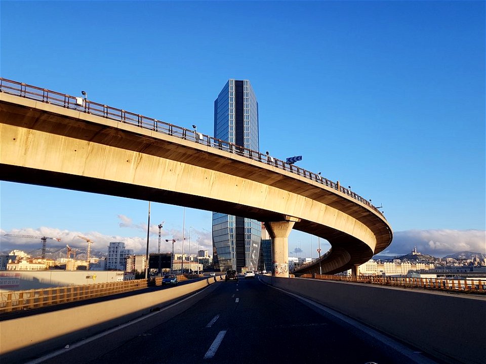 A55 Highway. Marseille