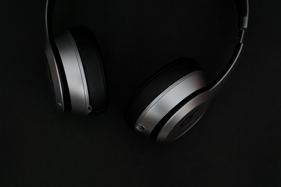Headphones on Black