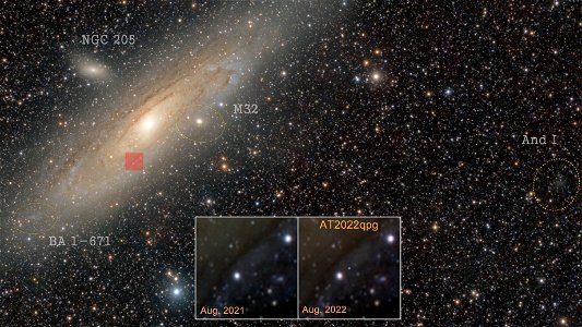 The environment of M31 with a nova photo