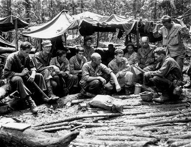 SC 335383 - Some of the men of the 120th F.A. which gave valuable support to the 112th Cavalry at Aitape, New Guinea.