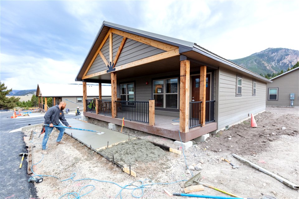 YACC Camp Housing Project: pouring sidewalks (2)