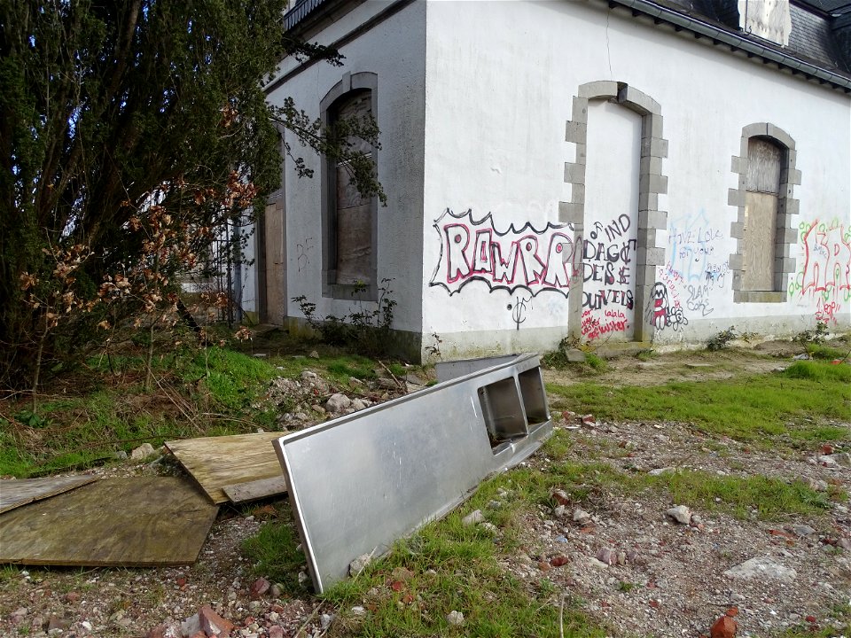 Kasteel en klooster St. Anna te Heel, graffiti
