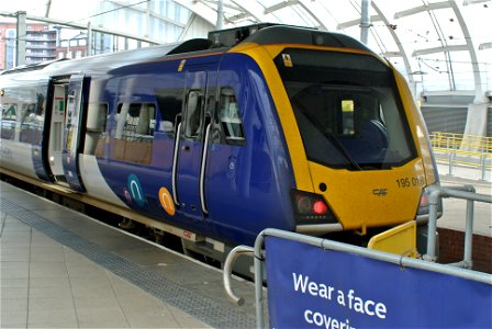 New Northern class 195 Diesel unit at Manchester Victoria photo