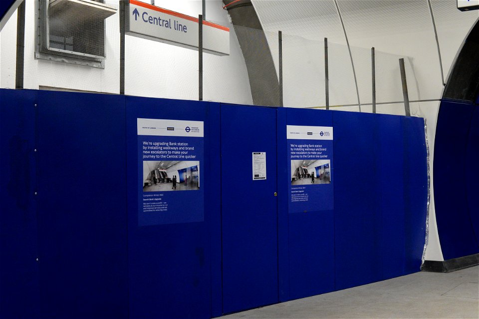 Banl station.  Where new moving walkway to Central Line willl be