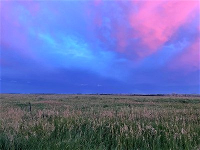 Cotton Candy Sky over Owen's Bay; Lake Andes National Wildlife Refuge photo