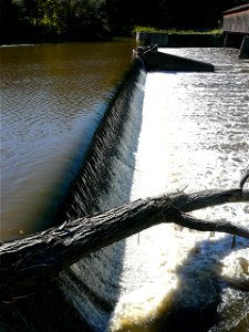 The Harpersfield Dam on the Grand River in Ohio Serves as a Barrier to Sea Lamprey Migration photo