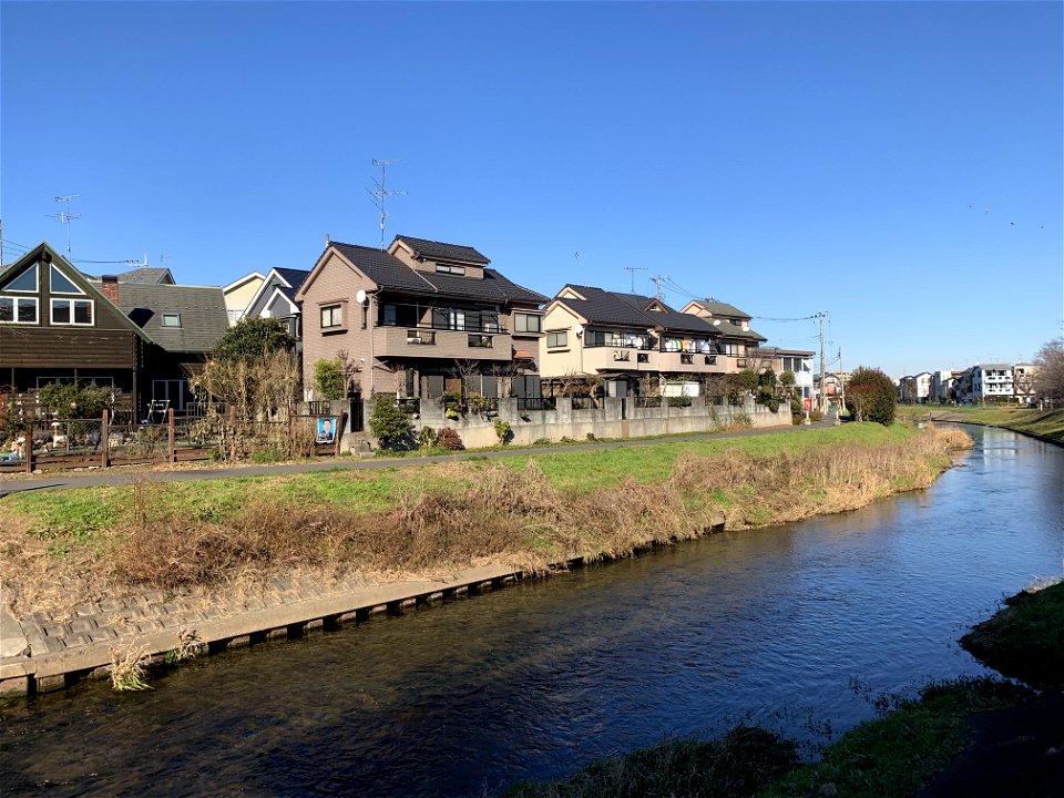 Kurome River in Ishigami Niiza-shi Saitama in mid-December
