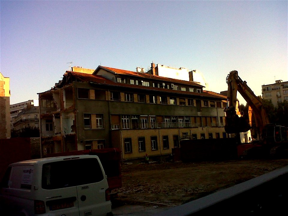 La destruction du batiment Maurice Lamy, Hôpital Necker-Enfants malades, Paris 15e