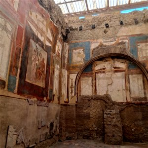 Center sacellum Hall of Augustals  Herculaneum Italy