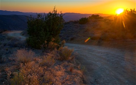 Caliente Mountain Road at Sunset photo