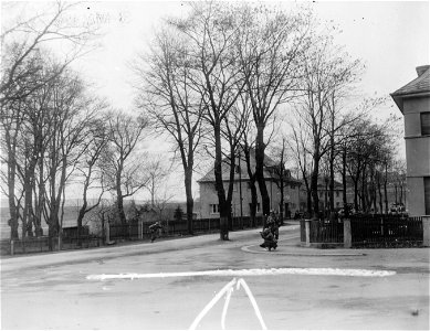 SC 335320 - Men of K Co., 358th Regiment, 90th Division, Third U.S. Army, firing upon Germans holding out in newly-won town of Hof.