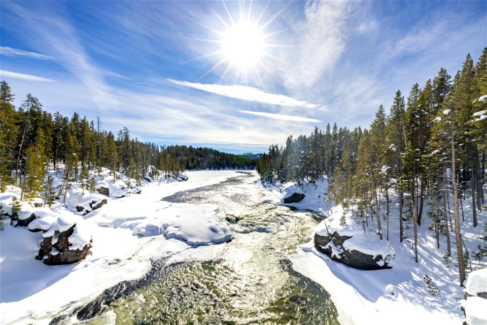 Yellowstone River from the South Rim Bridge