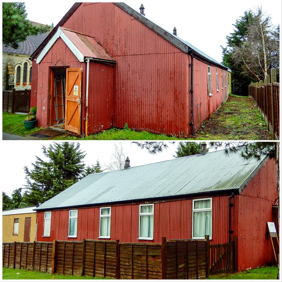 Surviving corrugated iron building Snodland