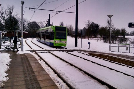 Addington Village Interchange in the snow